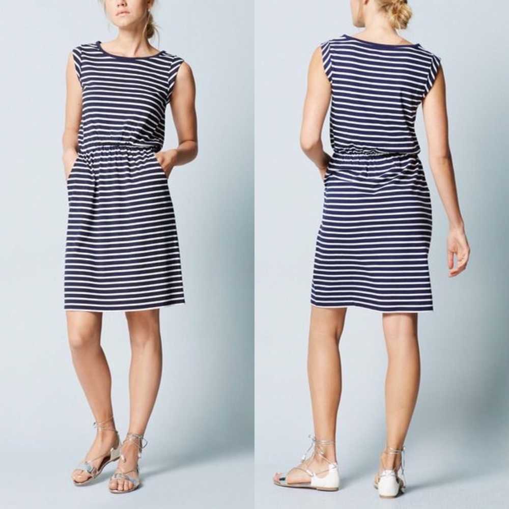 Boden BlackBerry Stripe Dress